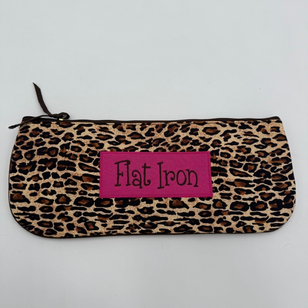 Flat Iron Pouch Women's Multi Leopard Print Heat Resistant Holder Travel Case